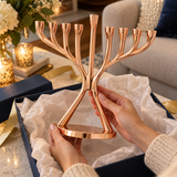 Light of Faith – Elegant 9-Branch Hanukkah Menorah | A Symbol of Hope, Blessings & Timeless Tradition