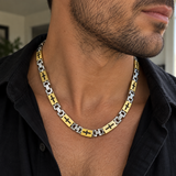 Men’s Christian Cross Link Necklace & Bracelet – 316L Titanium Steel Faith Jewelry