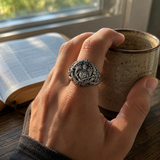 St. Michael Archangel Holy Sword Gabriel Angel S925K Silver Ring