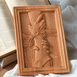 God's Redeeming Hand Beech Wood Carving Wall Decoration - Christian gift presentation