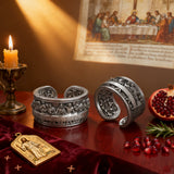 The Last Supper 925K Sterling Silver Open End Adjustable Ring