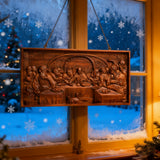 Letztes Abendmahl Religiöse Schnitzerei Icons Personal isierte Geschenke Holz schnitzerei Religiöse Holz Wand Kunst