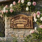 Bless Our Home Solid Wood Family Plaque