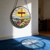 Cross Stained Glass Suncatcher: Where Light Meets Faith