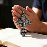 Two-Sided Devotional Cross - Jesus & Mary in 925 Silver - Wearable Faith