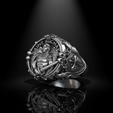 St. Michael Archangel Holy Sword Gabriel Angel S925K Silver Ring
