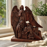 Heilige Familie mit Schutzengel Statue-Göttlicher Segen für Ihr Zuhause