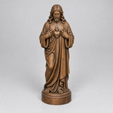 Sacred Heart of Jesus Hand-Carved Beechwood Statue – Catholic Prayer, Home Blessing & Faith Gift
