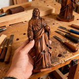 The Sacred Heart of Jesus — Hand-Carved Beechwood Statue | A Symbol of Divine Love, Mercy & Eternal Hope