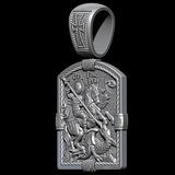 S925K Silver St. George Defeats the Dragon Protection Necklace - BGCOPPER