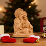 Holy Family Round Wooden Tabletop Ornament