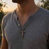 INRI Jesus Crucifix Cross Pendant Necklace - product view