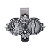 St. Christopher's Virgin Mary bless us with a safe journey car visor clips - BGCOPPER