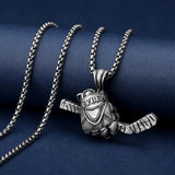 Hockey Glove Pendant Stainless Steel Men's Punk Necklace - BGCOPPER