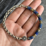 Boho Natural Stone Compass Beaded Bracelet