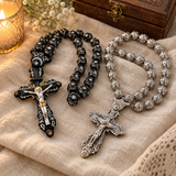 Walk in Faith, Carry His Love – Sacred Crucifix Rosary Necklace, a Timeless Symbol of Jesus’ Protection, Hope & Blessings