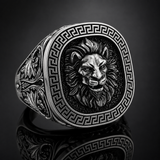 Men’s Lion Signet Ring – S925 Sterling Silver or Titanium Steel