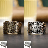 Archangel Metatron Life Angel Seal Adjustable Ring Solomon Kabbalah Amulet