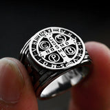 Saint Benedict Medal Stainless Steel Ring - BGCOPPER