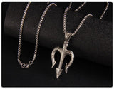 Poseidon Trident Necklace Men's Lucky Charm - BGCOPPER