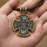 S925 sterling silver double-sided Jesus and Virgin Mary necklace