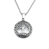 Tree of Life Necklace Pendant Stainless Steel Protection Lucky Talisman Celtic Jewelry for Men Women - BGCOPPER