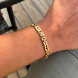 Minimalist Hollow Cross Interlocking Link Stainless Steel Bracelet