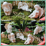 5 angel garden resin ornaments decorative garden decorative stone miniature angel fairy garden angel courtyard with monumental statue - BGCOPPER