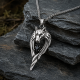 Stainless Steel Wolf Head Pendant Necklace
