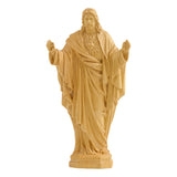 Hand Carved Sacred Heart of Jesus Virgin Mary Wooden Tabletop Ornament