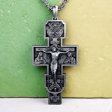 S925K Silver Orthodox Crucifixion Necklace - BGCOPPER
