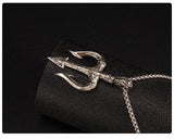 Poseidon Trident Necklace Men's Lucky Charm - BGCOPPER