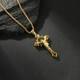 Golden St. Benedict Exorcism Cross - Blessings to you and your family - BGCOPPER