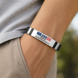USA 250 Years of Independence Patriotic Flag Silicone Bracelet