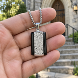 Geometric Faith Pendant Necklace – Titanium Steel Men's Necklace