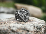 S925K Silver St. George Defeat the Dragon Ring - BGCOPPER