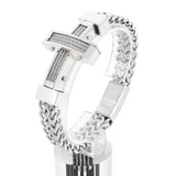 Men’s Stainless Steel Cross Chain Bracelet – Bold Christian Faith & Strength Jewelry