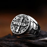 Saint Benedict Medal Stainless Steel Ring - BGCOPPER
