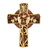 Holy Grail Wood Craving Cross-Handmade Religious Medal Gift - BGCOPPER