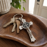 Saint Benedict Cross Keychain – Your Daily Shield of Faith and Protection - product view