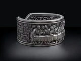 The Last Supper 925K Sterling Silver Open End Adjustable Ring - BGCOPPER