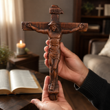 Sacred Art Solid Wood Crucifix - gift presentation