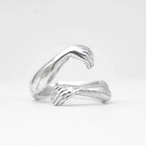 S925K Silver Embrace Gesture Ring - BGCOPPER