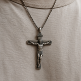 INRI Jesus Crucifix Cross Pendant Necklace - gift presentation