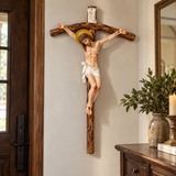 Jesus Christ Crucifix Wall Decor – Sacred Christian Cross for Home Prayer, Church & Faith Gifts