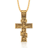 Orthodox double-sided engraved cross necklace - BGCOPPER