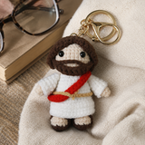 Handmade Crochet Jesus Keychain