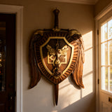 Archangel Michael Sword & Shield Wall Plaque - Divine Protection in Spiritual Warfare