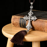 Vintage Crystal Cross Car Hanger – A Divine Guardian for Every Journey