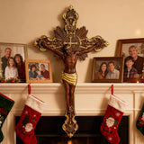 St. Benedict Exorcism Cross wood carved - Bless you and your family